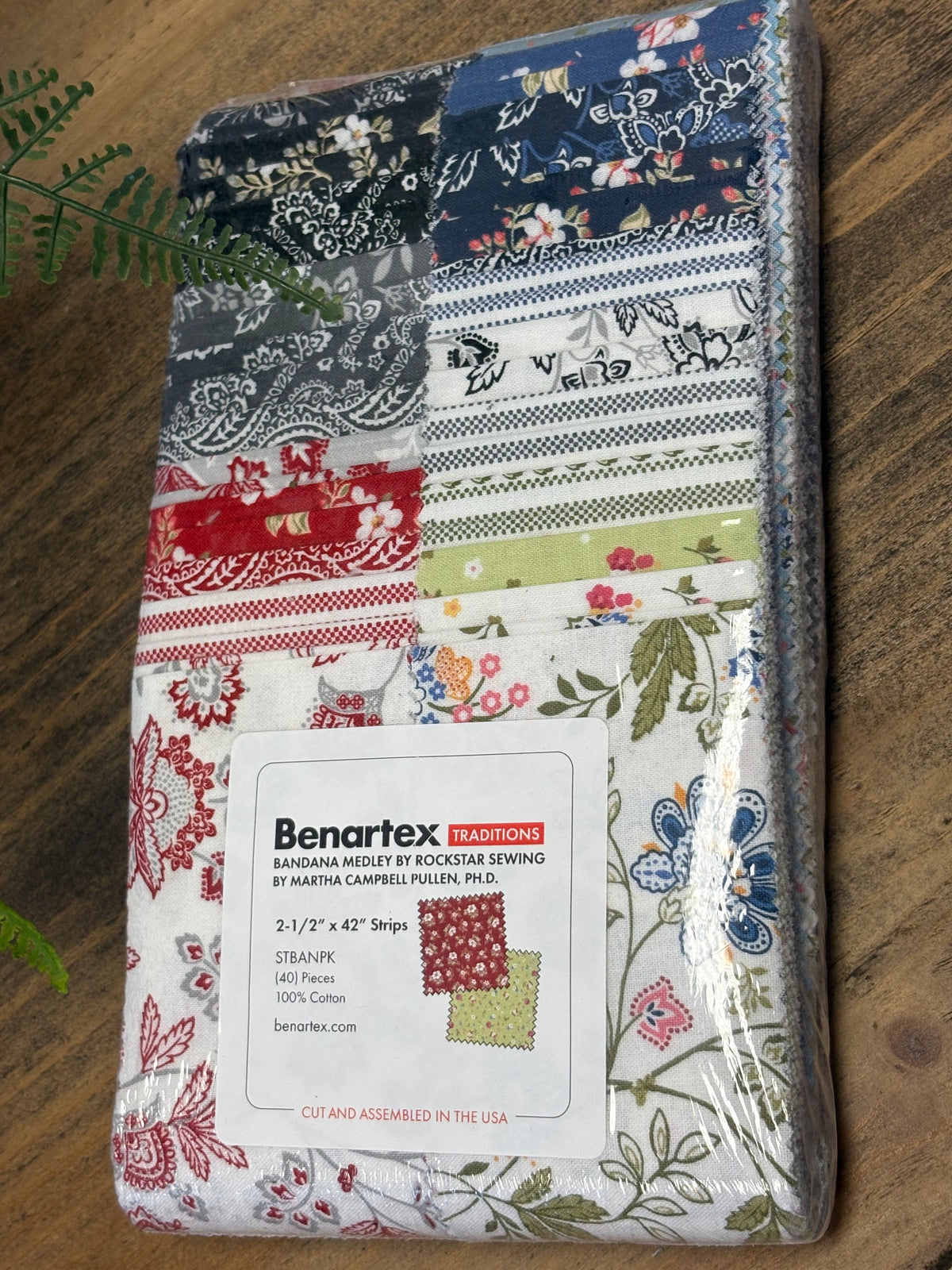 Bandana Medley 2½-Inch Strip Pack by Rockstar Sewing for Benartex